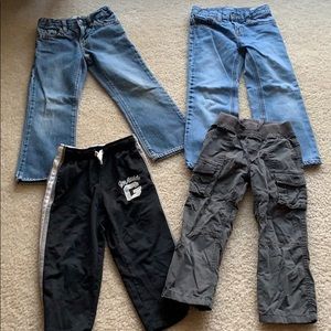 Spring wardrobe refresh- lot of 4 pants, boys 5